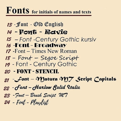 fonts