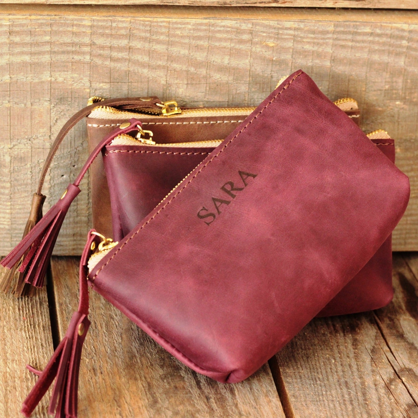  leather cosmetic bag