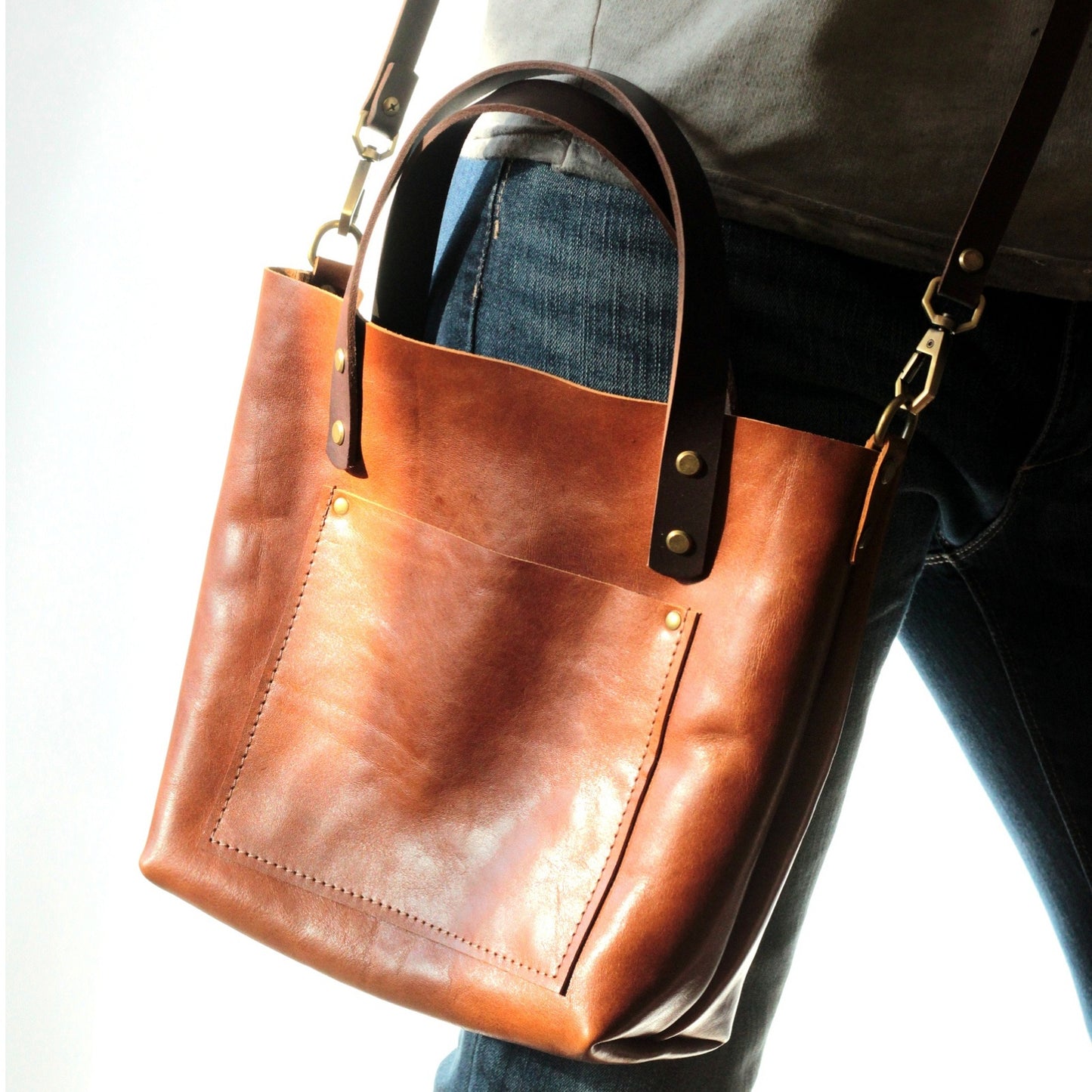 leather bags tote 