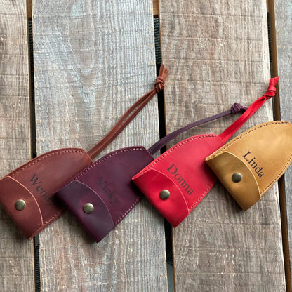   leather key pouch 