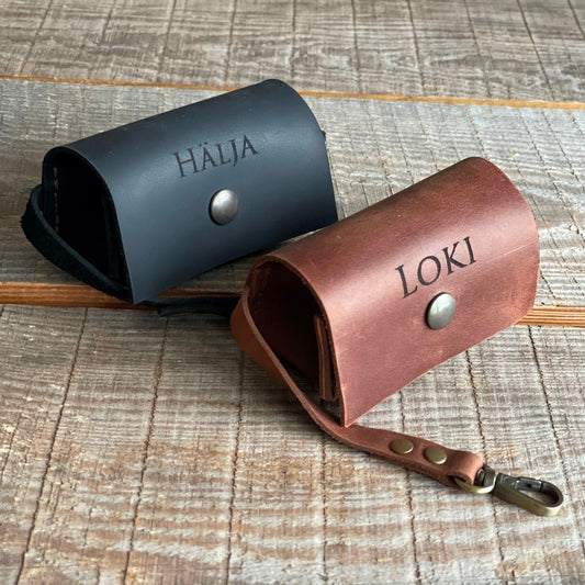 Leather Dog Poop Bag Dispenser