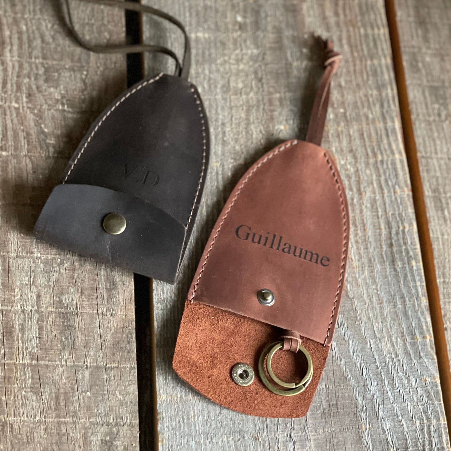 leather key fob